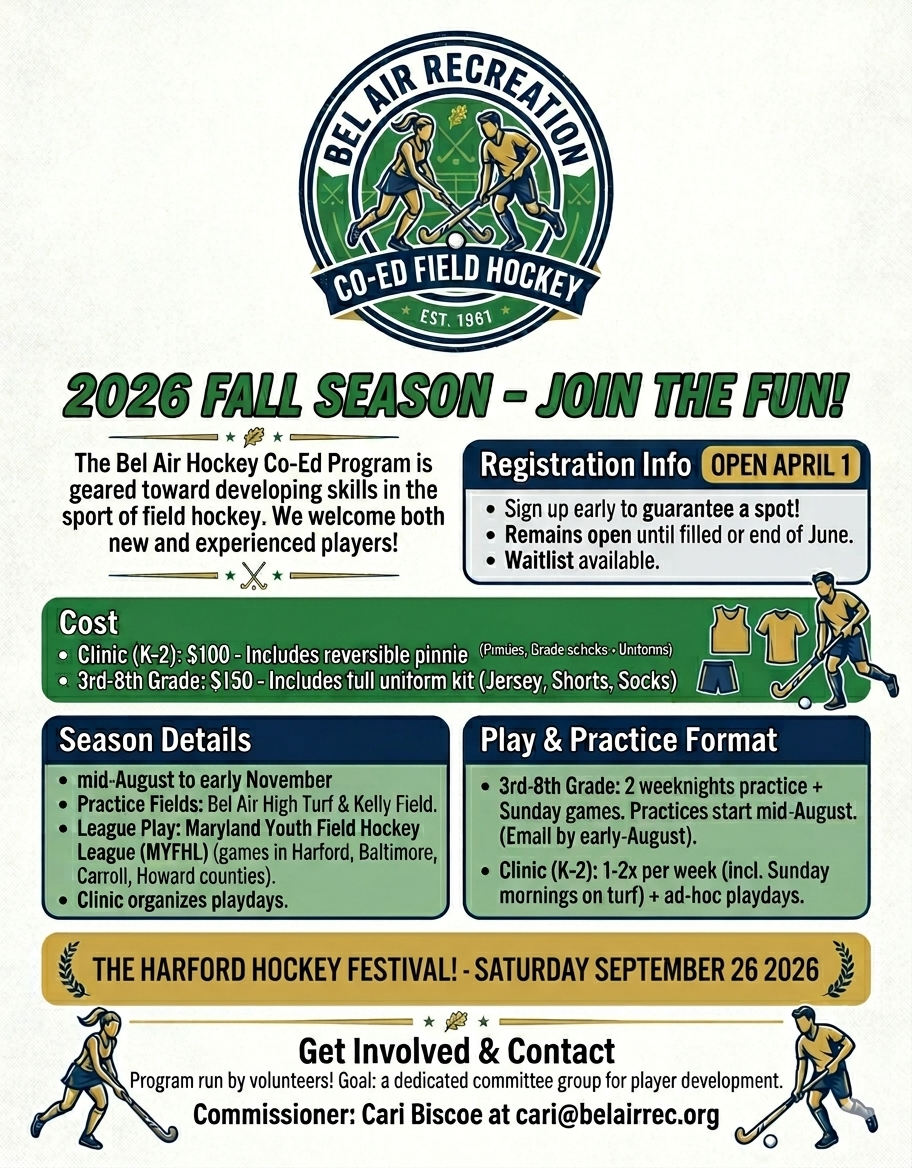 co ed field hockey poster