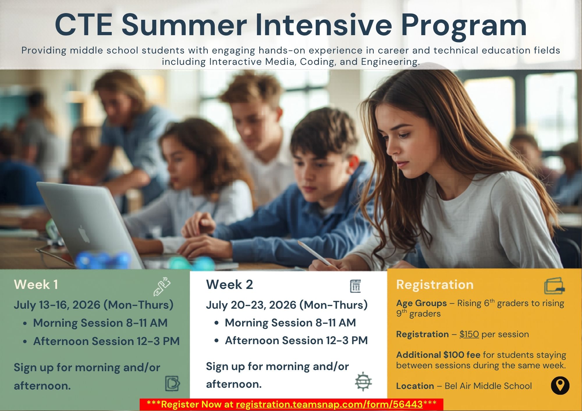 CTE Summer Intensive Program Flyer 2026 corrected